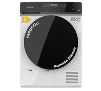 Cecotec Asciugabiancheria 8 Kg Pompa di Calore Bolero DressCode Dry 8400 Max+. Classe equivalente A++, controllo tattile, 15 programmi, asciugatura automatica, stiratura facile, stop&go, tamburo inox