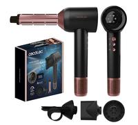 Cecotec Asciugacapelli con Tecnologia Plasma DryGlam Waves Black. 1600W, 110000 RPM, Motore Brushless, Testine con Effetto Coanda, Schermo Digitale, Controllo Intelligente Calore, Funzione Memoria