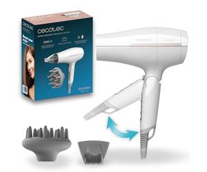 Cecotec Asciugacapelli da Viaggio Pieghevole IoniCare Power&Go Heaven. 2000W, 2 Temperature, 2 Velocità, Funzione Aria Fredda, Include Beccuccio Concentratore e Diffusore