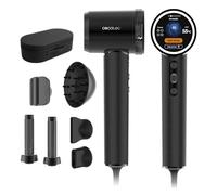 Cecotec Asciugacapelli DryGlam Waves i-Sensor Pro. 1600W, Brushless, Infrarossi, Sensore Distanza, Plasma Anti Crespo, 6 Modalità, Touch Sensor, Custodia in Pelle, Capelli Setosi