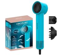 Cecotec Asciugacapelli Ionicare Rockstar Style Blue. Compatto E Leggero 1500W Con Motore Brushless, 110.000 Rpm, Generatore Di Ioni, Impostazioni Temperatura E Velocità, Design Portatile
