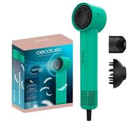 Cecotec Asciugacapelli Ionicare Rockstar Style Green. Compatto E Leggero 1500W Con Motore Brushless, 110.000 Rpm, Generatore Di Ioni, Impostazioni Temperatura E Velocità, Design Portatile