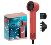 Cecotec Asciugacapelli Ionicare Rockstar Style Red. Compatto E Leggero 1500W Con Motore Brushless, 110.000 Rpm, Generatore Di Ioni, Impostazioni Temperatura E Velocità, Design Portatile