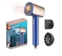 Cecotec Asciugacapelli Ionico Professionale DryGlam Nano Plasma Blue. BLDC Motore Brushless 1600W e 110.000RPM, Ioni Positivi/Negativi, Frizz Neutralizzato, Plasma, 3 Velocità, 2 Accessori