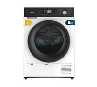Cecotec Asciugatrice 8 Kg Pompa di Calore Bolero Dresscode Dry 8330. 15 Programmi, Funzioni come Asciugatura Automatica, Stiratura Facile, Stop&Go, Avvio Ritardato, KidLock, Bianco