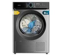Cecotec Asciugatrice a Pompa di Calore 8Kg Bolero Dresscode Dry 8180 Steel. 650W, E 15 Programmi, 3 Livelli di Asciugatura, SpaCare, Antipiega, Accessorio Scarpe, Steel, Risparmio Energetico