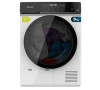 Cecotec Asciugatrice Pompa di Calore 9Kg Bolero DressCode Dry 9400 Inverter. quivalente 15 programmi, Asciugatura Automatica, Stiratura Facile, Stop&Go, Avvio Ritardato e KidLock, Bianca