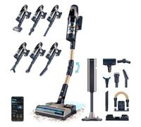 Cecotec Aspirapolvere Senza Fili con Base Autopulente Conga Rockstar RZ90 AI AquaPet Flex Connected. 310AW, 850W, IA e App, Tubo Flessibile, Autonomia 110min, Spazzola Animali, Accessorio Lavaggio