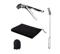 Cecotec Attrezzi per Barbecue Acciaio Inox, Set Utensili Barbecue DragonPack 6600 S, Accessori Versatili con Pinze a Presa Forte, Copertura Resistente e Attizzatoio per Fuoco Uniforme e Duraturo