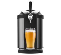 Cecotec BeerFlow 5000 - Dispenser per birra da 60 W, gamma di temperatura controllata da 3 a 6 °C, compatibile con fusti universali pressurizzati, 5 l, indicatore temperatura LED, maniglia per il