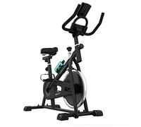 Cecotec Bicicletta Indoor, Resistenza Manuale, Manubrio e Sella Sport, Schermo LCD, Sensore di Frequenza Cardiaca e Calapies