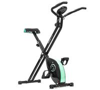 Cecotec Bicicletta pieghevole con volano 2,5 Kg X-Bike Silence Fit System, manubrio e sella ergonomici e regolabili, cardiofrequenzimetro, display LCD, ruote, peso massimo 100 kg