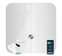 Cecotec Bilancia da bagno Surface Precision 970 Smart Healthy, Connessione Bluetooth 4.0, Misurazione dell'Impedenza Bioelettrica, Vetro Temperato, Display a LED