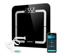 Cecotec Bilancia Pesapersone Digitale In Vetro Temperato Surface Precision Smart Healthy. Display LCD, Bluetooth, App Mobile, Metro A Nastro, Misurazione Precisa Fino 10 Parametri, Funzione Babyweight