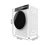 Cecotec Lavatrice 8Kg Carica Frontale Bolero DressCode 8900 Inverter FullColor Steel A. Acciaio 1400 Giri, Schermo 10,3", 11 Programmi, Inverter, SteamMax