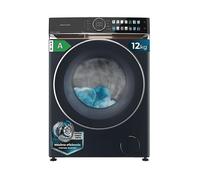 Cecotec Lavatrice 12Kg Carica Frontale Bolero DressCode 12980 Direct Drive Blue A. 1400RPM, Motore Direct Drive, Basso Consumo, Display FullColor, Finiture in Similpelle, Porta XXL, Luce UV e Vapore