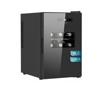 CECOTEC Bolero GrandSommelier 1550 CoolCrystal CANTINETTA, 25 bottiglie, 4 ripiani, dimensoni: L 34,5 cm, A 56 cm, P 52 cm, temperatura massima 180 °C, temperatura minima 45 °C, Nero