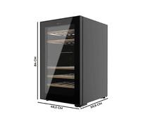CECOTEC Bolero GrandSommelier Duo 52000 CANTINETTA, 52 bottiglie, 5 ripiani, dimensoni: L 49,6 cm, A 84 cm, P 59,5 cm, temperatura massima 230 °C, temperatura minima 120 °C, Nero