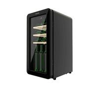 Cecotec Cantina da vino 18 Bottiglie Bolero GrandSommelier Origin 18 Hit Black. Cantina per vino retrò, nero, 18 bottiglie, NoFrost, 5-20 ºC, LED, compressore, ripiani in legno