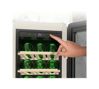CECOTEC Bolero GrandSommelier Origin 18 Hit CANTINETTA VINO, 18 bottiglie, 3 ripiani, dimensoni: L 36,5 cm, A 74,3 cm, P 48 cm, temperatura minima 5 °C, Beige