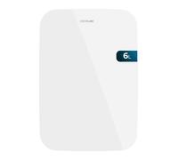 Cecotec Mini Frigorifero Bolero MiniCooling 6L Bahamas White, 12V-220V, Compatibile con auto e roulotte, Funzione di raffreddamento e riscaldamento, Intervallo di temperatura 5-65°C, Trasporto facile