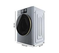 CECOTEC Bolero Wash&Dry 106950 Autodose Inverter 3D - Assorbimento LAVASCIUGA, Caricamento frontale, capacità lavaggio 10 kg, capacità asciugatura 6 kg, Profondità 57 cm, Argento, Nero