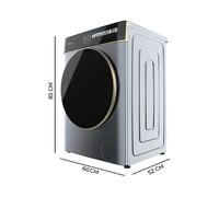 CECOTEC Bolero Wash&Dry 85900 Inverter Titanium - Assorbimento, Tipo installazione DATO LAVASCIUGA, Caricamento frontale, capacità lavaggio 8 kg, capacità asciugatura 5 kg, Profondità 53 cm, Grigio, N