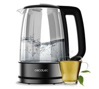 Cecotec Bollitore Elettrico per Acqua da 1,7 L ThermoSense 340 Clear. 2200W, Corpo in Vetro di Borosilicato di Alta Qualità, Indicatore Luminoso, Base con Rotazione a 360º, Sistema di Sicurezza