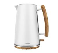 Cecotec Bollitore elettrico Thermosense 400 White Woody, 1,7 L. 3000 W, acciaio inossidabile, BPA libero, base di svolta a 360º, filtro antico rimovibile, sistema di sicurezza