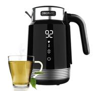 Cecotec Bollitore elettrico ThermoSense 600 Touch Black da 1,7 l. 2200 W, senza BPA, acciaio inossidabile e plastica di massima qualità, luce LED e luce di funzionamento, base a 360 gradi