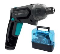 Cecotec Cacciavite a batteria CecoRaptor Perfect Work. 4 V e 1500 mAh, ricaricabile tramite USB, velocità senza carica di 200 giri/min, coppia massima di 4 Nm con 6+1 posizioni, luce e autonomia 60