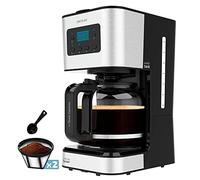 Cecotec Caffettiera a Goccia Programmabile Coffee 66 Smart Plus. 980 W, Capacità 12 Caffè, Tecnologia ExtemAroma e Funzione AutoClean, Finiture in Acciaio Inox, Schermo LCD, 1,5 L