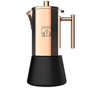 Cecotec Caffettiera Ad Induzione Cumbia Moking 400. Macchina per Caffè Moka Fabbricata in Acciaio Inossidabile per 4 Tazze di Caffè, Adatta a Tutti i Tipi di Piatti