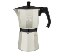 Cecotec Caffettiera Moka Cumbia Mokclassic 900 Beige. 450ml, Italiana in Alluminio Beige, Adatta a Tutte le Superfici, Capacità 9 Tazze, Manico Ergonomico, Filtro Acciaio Inox, Valvola di Sicurezza
