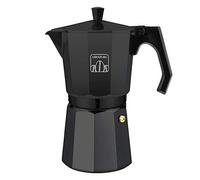 Cecotec Caffettiera MokClassic 300 Black. Realizzato in Fusione di Alluminio, Adatto a Diversi Tipi di cucine, per 3 Tazze di caffè