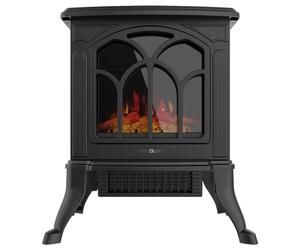 Cecotec Camino Elettrico da Terra ReadyWarm 1500 Flames. 1500 W, 2 Livelli di Potenza, Termostato Regolabile e Controllo Indipendente delle Fiamme, Area di Copertura 20 m2