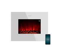 Cecotec Camino elettrico pronto caldo 2690 fiamme collegate bianco. 2000 W, dimensioni 26", WiFi, 2 livelli di potenza, telecomando, timer, 25 m2 (05828)