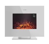 Cecotec Camino elettrico Ready Warm 2700 Design fiamme bianco. 2000 W, dimensioni 26", 2 livelli di potenza, supporto da pavimento, telecomando, timer, 25 m2 (05832)