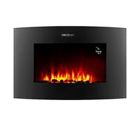 Cecotec Camino elettrico Ready Warm 3550 con fiamme curve. 2000 W, dimensioni 35", WiFi, 2 livelli di potenza, telecomando, pannello curvo, timer, 30 m2, 05815