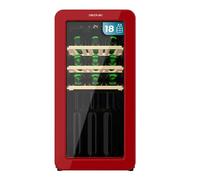 Cecotec Cantina da vino 18 Bottiglie Bolero GrandSommelier Origin 18 Hit Red. Cantina per vino retrò, rosso, 18 bottiglie, No Frost, compressore, LED, 5-20 ºC