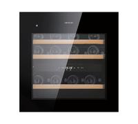 Cecotec Cantinetta Vino Integrabile GrandSommelier Duo 36000 Touch Black Compressor. 36 Bottiglie, Vetro Nero, Doppia Zona, Compressore, LED, 60x60 cm, perfetta per ogni tipo di vino.