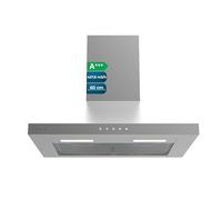 Cecotec Cappa aspirante 60 cm Piramidale Bolero Flux PT 604000 Inox A+++. Aspirazione 427,6 m3/h, 3 velocità, SS Touch Control, finitura inossidabile, basso consumo, motore DC, luce LED, filtri