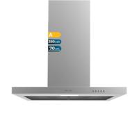 Cecotec Cappa Aspirante 70 cm Flux TM 703500 Inox A. Potenza Di Aspirazione 350M3/H, Motore 70W, Controllo Meccanico, 3 Livelli Di Potenza, Luce E Filtro Al Carbonio, Inox