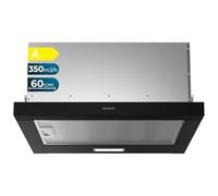 Cecotec Cappa aspirante telescopica da 60 cm Bolero Flux TLM 603500 Black A. Motore 70 W, potenza di aspirazione 60 cm, 350 m3/h, meccanico, 2 livelli di potenza, luce e filtro al carbonio, Nero