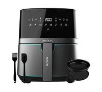CECOTEC Cecofry Full Inox Black Pro 5500 FRIGGITRICE AD ARIA, capacità 5,5 l, Max potenza 1700 W, 8 programmi, da 120 °C a 200 °C, Silver