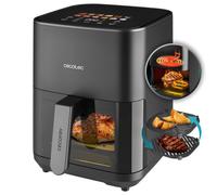 Cecotec Friggitrice ad Aria 4L - Air Fryer Cecofry&Grill Duoheat 4000. 1900W, 3in1: Friggitrice, Grill, Piastra. 10 Menù, Doppia Temp 40-200°C, Cottura uniforme e veloce, Cucina sana e gustosa
