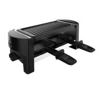 Cecotec Raclette con Grill Elettrico Cheese&Grill 3200 Pocket. 320W, per 2 Persone, Finitura in Acciaio Inox, Piastra Antiaderente con Superficie Grill, Include 2 Teglie e 1 Spatola