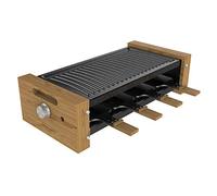 Cecotec Cheese&Grill 8200 Raclette in legno 1200 W, superficie grill, 8 pentole singole, termostato regolabile, design rimovibile