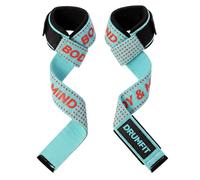 Cecotec Cinghie Sollevamento Pesi Drumfit Lifting Straps. Cotone Rinforzato, Presa in Silicone Antiscivolo, Chiusura Polso Regolabile, Supporto Sicuro per allenamenti di forza più efficaci e stabili