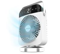 Cecotec - Climatizzatore evaporativo a torre EnergySilence 600 DeskChill Smart Rotate, 10w, 300 ml di deposito, Controllo touch, 4 Velocità, Oscillazione di 75º, luce a LED con 7 colori e timer